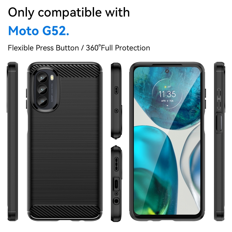 FLEXI TPU burkolat Motorola Moto G52 fekete termék 2. képe