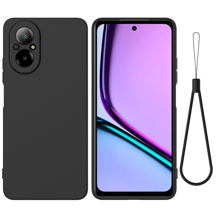 RUBBER Védőburkolat Realme C67 fekete akciós termékkép 1