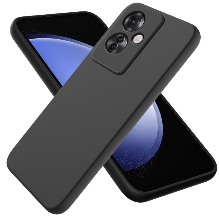 RUBBER Védőburkolat Oppo Reno11 F-hez 5G fekete akciós termékkép 1