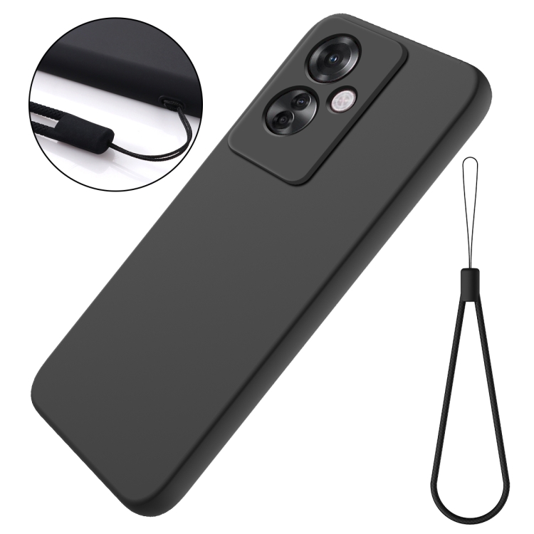 RUBBER Védőburkolat Oppo Reno11 F-hez 5G fekete termék 2. képe