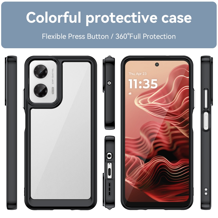 CRYSTAL Védőburkolat Motorola Moto G35 5G-hoz fekete termék 2. képe