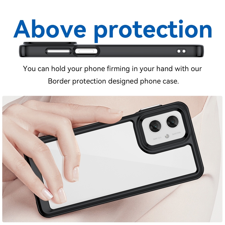 CRYSTAL Védőburkolat Motorola Moto-hoz G55 5G fekete termék 2. képe