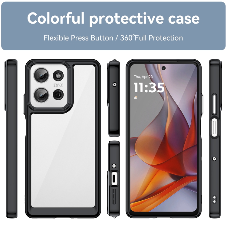 CRYSTAL Védőburkolat Motorola Moto-hoz G75 5G fekete termék 2. képe