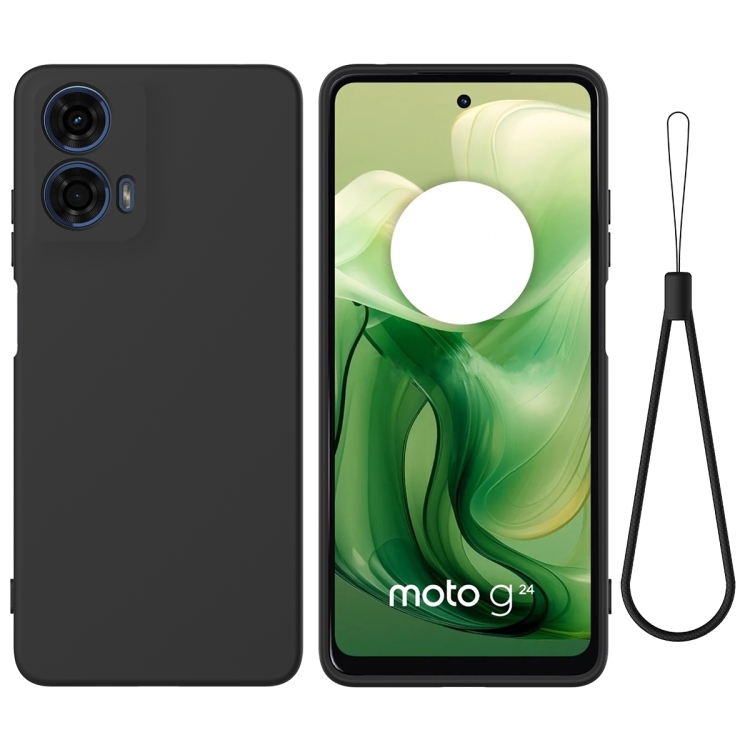 RUBBER Motorola Moto G04 / G24 / G24 Power black védőburkolat akciós termékkép 1