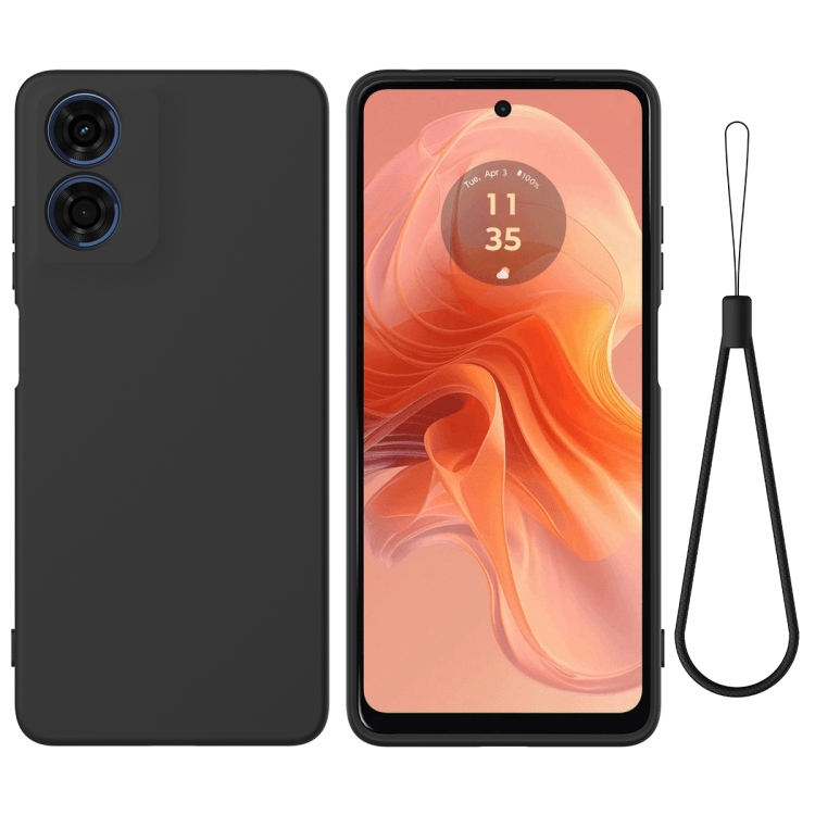 RUBBER Védőburkolat Motorola Moto E14-hez fekete akciós termékkép 1