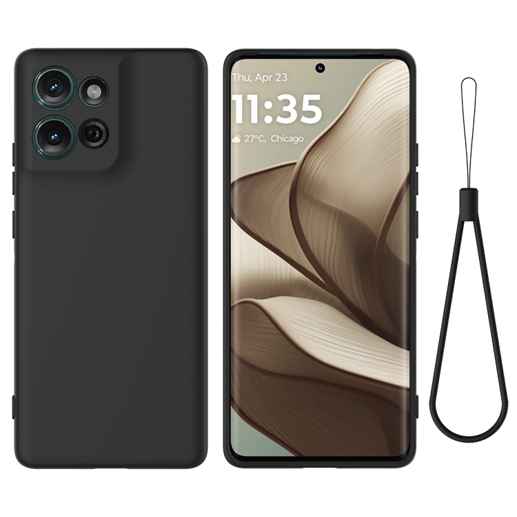 RUBBER Védőburkolat Motorola Moto-hoz G75 5G fekete akciós termékkép 1