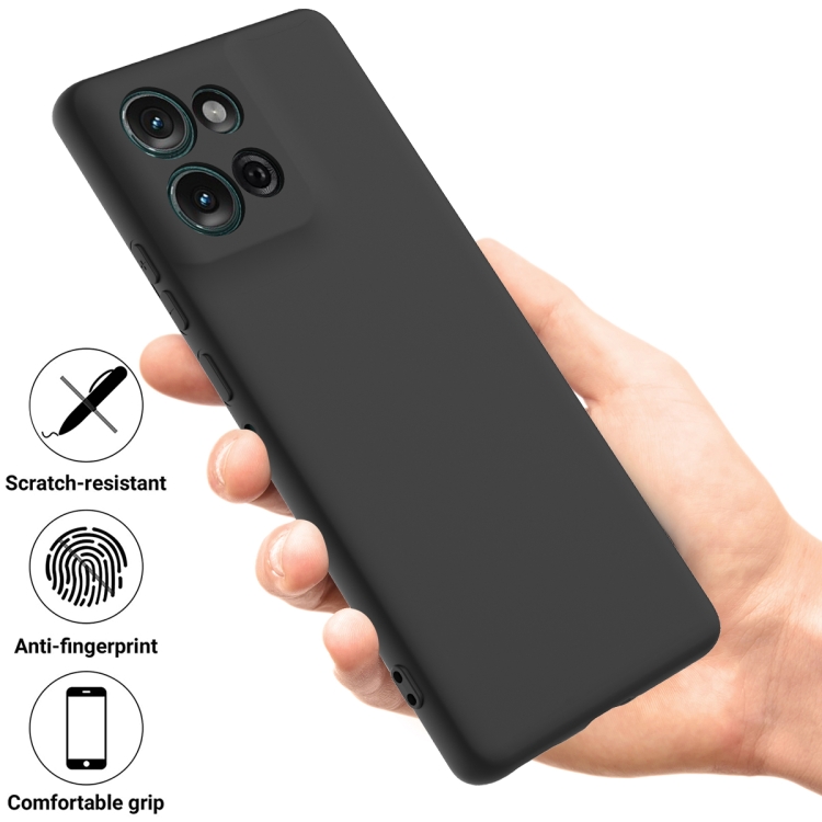 RUBBER Védőburkolat Motorola Moto-hoz G75 5G fekete termék 2. képe