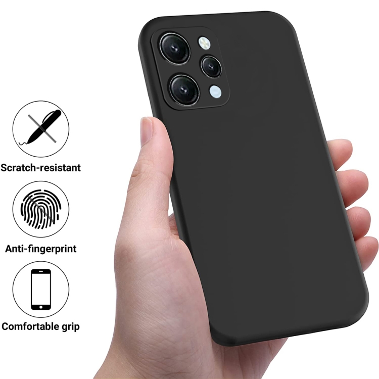 RUBBER Xiaomi Redmi 12 fekete védőburkolat termék 2. képe
