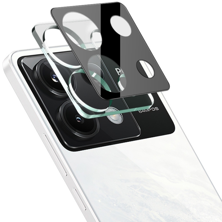 IMAK FULL COVER Üveg Xiaomi Poco X6 5G fényképezőgéphez fekete akciós termékkép 1