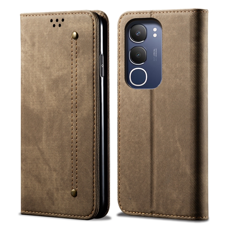 DENIM pénztárcahuzat Vivo Y19s taupe színhez akciós termékkép 1
