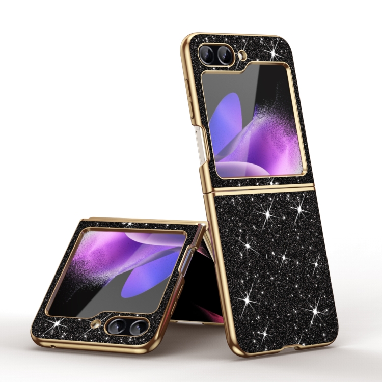 GLITTER Védőburkolat Samsung Galaxy Z Flip6 5G fekete akciós termékkép 1