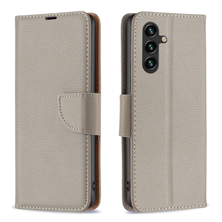 LITCHI Wallet tok Samsung Galaxy A35 5G készülékhez szürke akciós termékkép 1