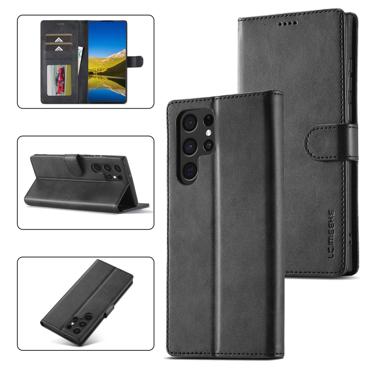 IMEEKE Wallet tok Samsung Galaxy S24 Ultra 5G fekete termék 2. képe