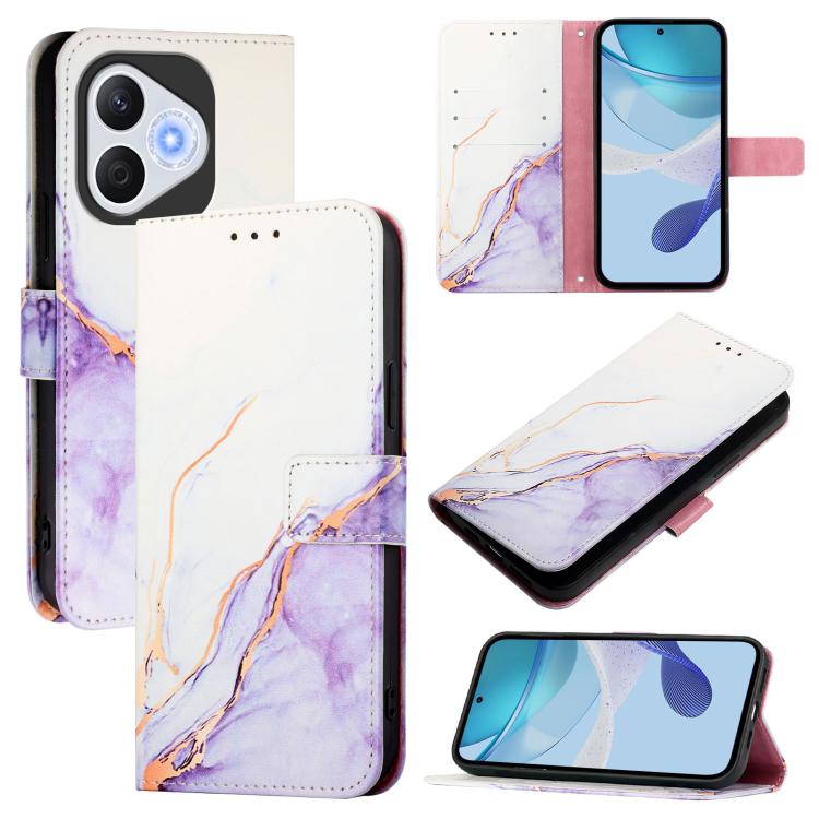 ART MARBLE Tárcatakaró Honor 400 Lite WHITE PURPLE akciós termékkép 1