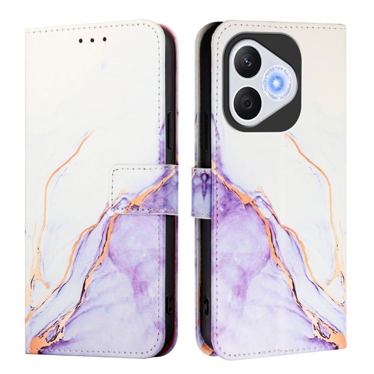ART MARBLE Tárcatakaró Honor 400 Lite WHITE PURPLE termék 2. képe