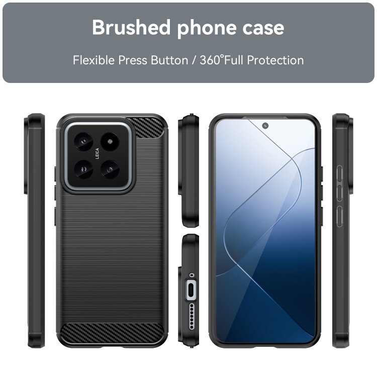 FLEXI TPU védőburkolat Xiaomi 14 fekete termék 2. képe