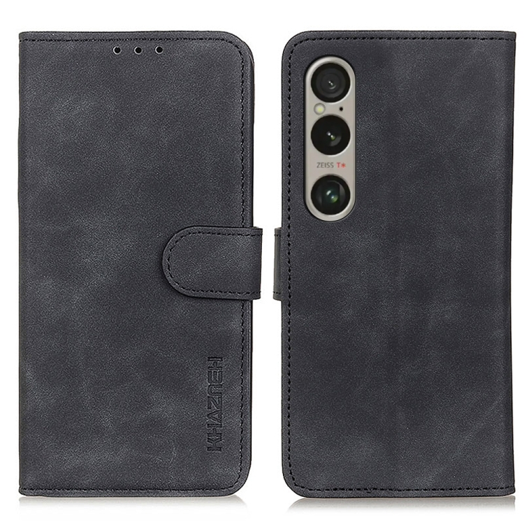 KHAZNEH RETRO Flip tok Sony Xperia 1 VI fekete akciós termékkép 1