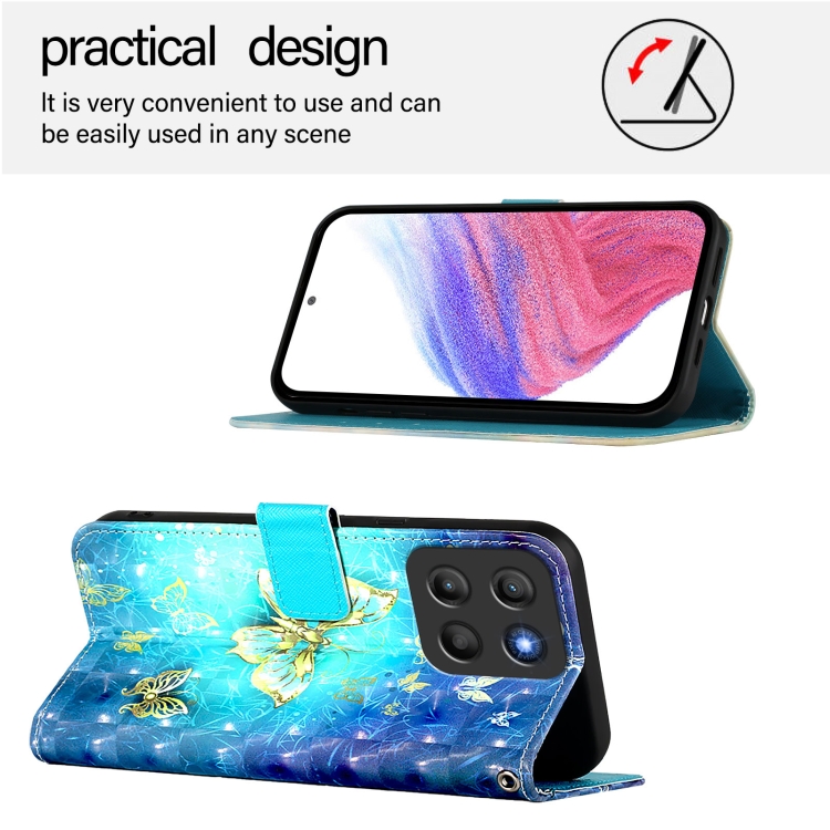 ART Tárcatok a Motorola Moto-hoz G15 / G15 Power GOLDEN BUTTERFLY termék 2. képe