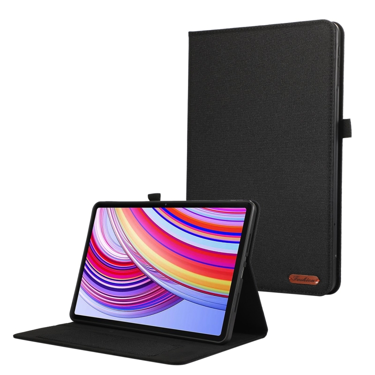 FABRIC Csuklós burkolat a Xiaomi Redmi Pad Pro-hoz / Pad-hoz 5G-hoz fekete akciós termékkép 1
