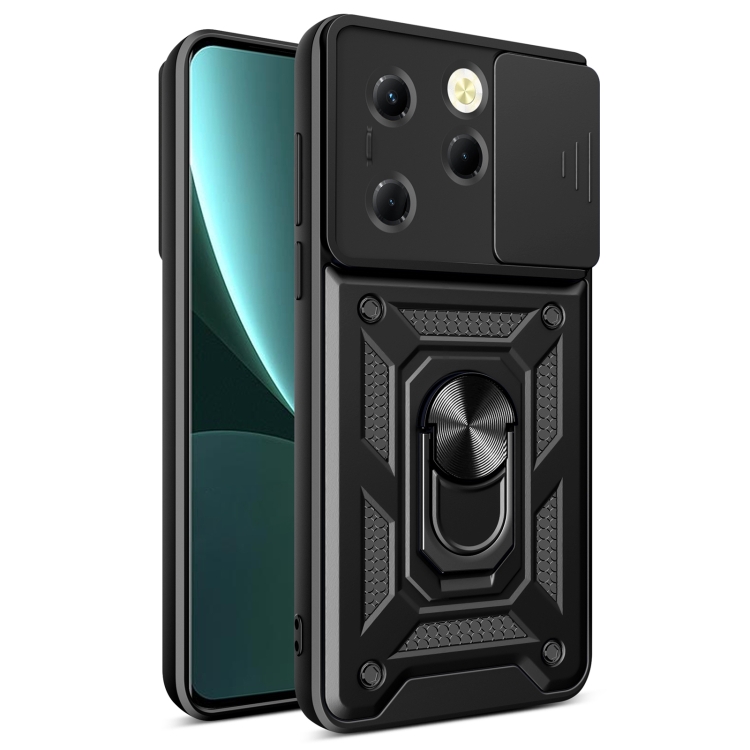 RING KAMERA Borító tartóval Infinix Hot 40 / Hot 40 Pro fekete akciós termékkép 1