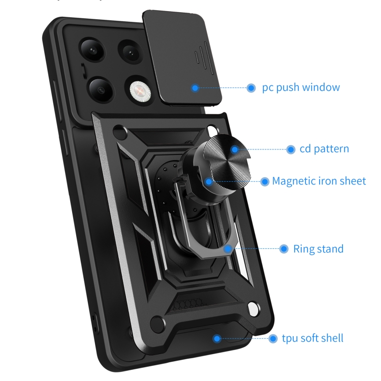RING KAMERA Borító tartóval Xiaomi Redmi Note 13 zöld színben termék 2. képe