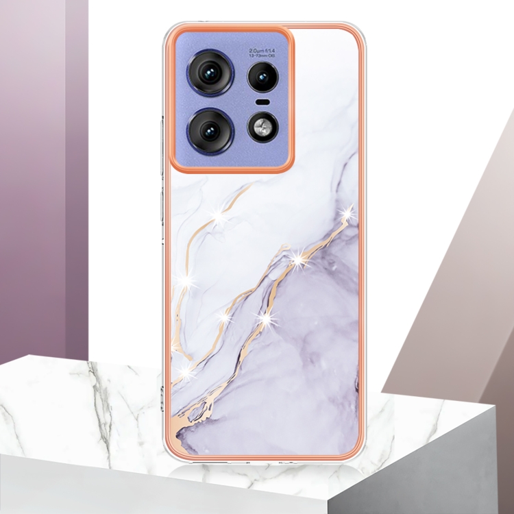 IMD MARBLE Védőburkolat Motorola Edge 50 Pro WHITE-hoz termék 2. képe