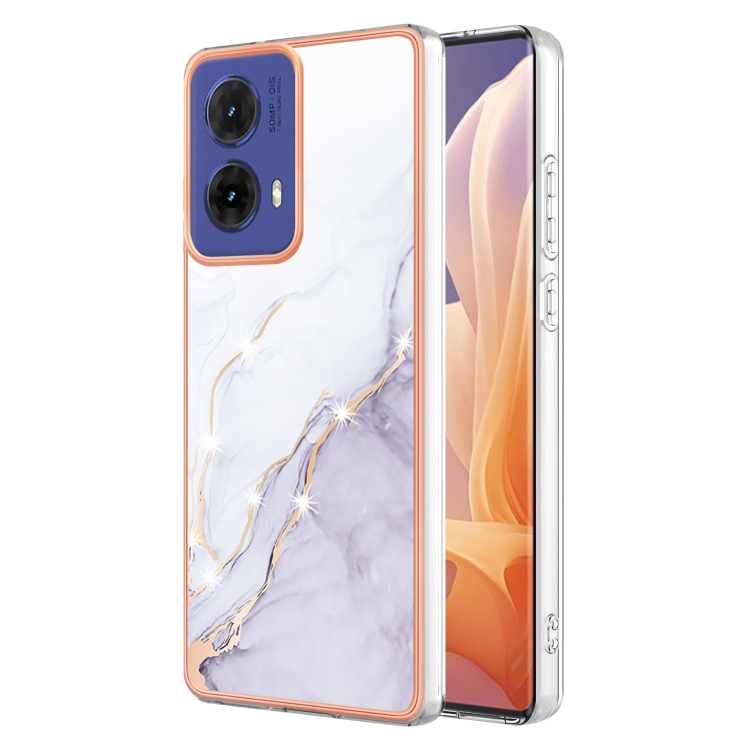 IMD MARBLE Védőburkolat Motorola Moto G85 5G WHITE-hoz akciós termékkép 1