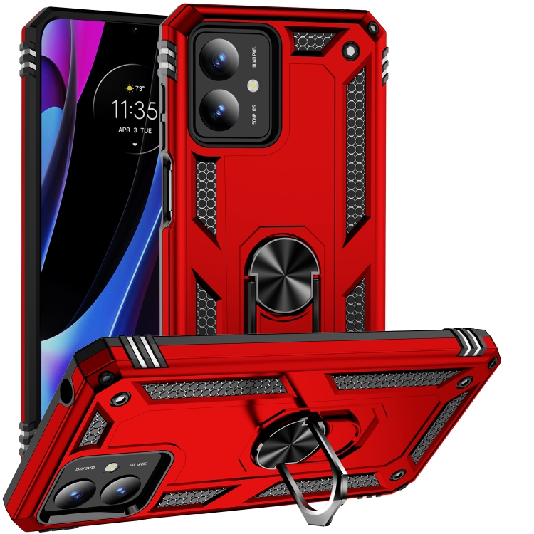 RING Védőburkolat Motorola Moto G14 piros tartóval akciós termékkép 1