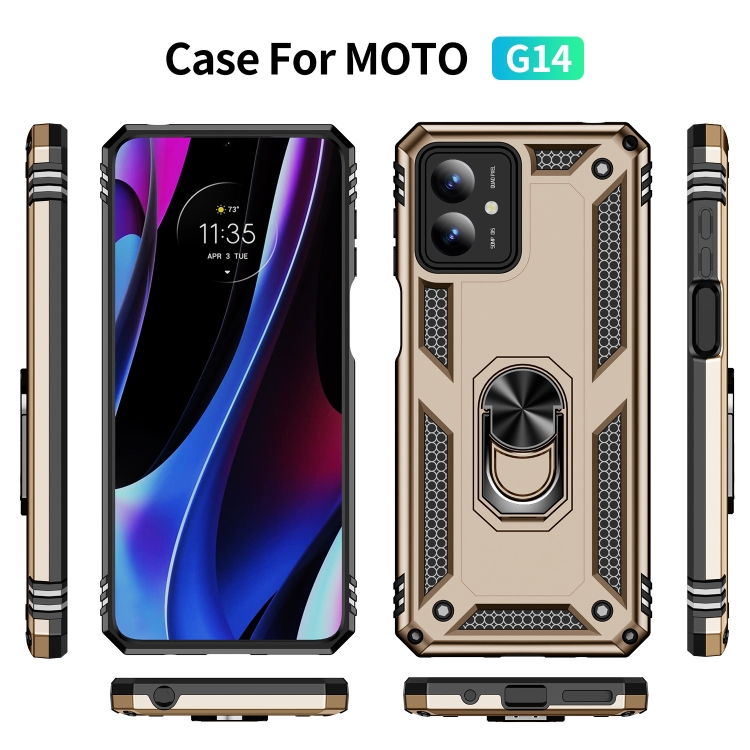 RING Védőburkolat Motorola Moto G14 arany tartóval termék 2. képe