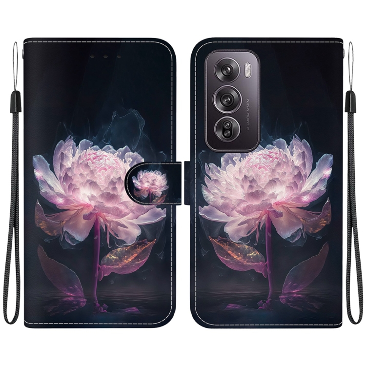 ART Pénztárcahuzat Oppo Reno12-hez Pro 5G PURPLE PEONY akciós termékkép 1