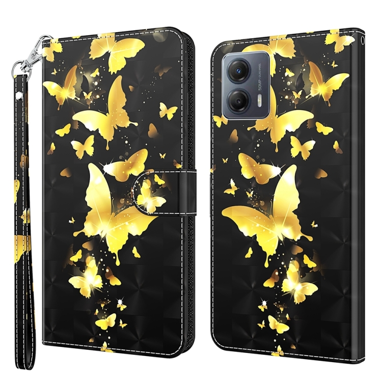 ART pénztárca borító Motorola Moto G54 5G / G54 5G Power Edition GOLD BUTTERFLIES telefonokhoz akciós termékkép 1