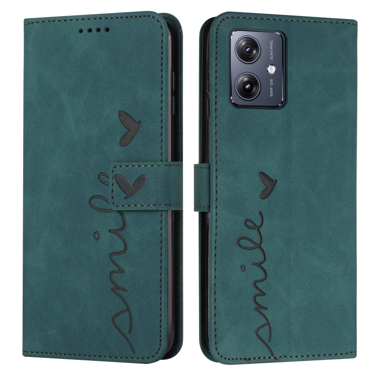 ART SMILE pénztárca tok pánttal Motorola Moto G54 5G / G54 5G Power Edition zöld színhez termék 2. képe