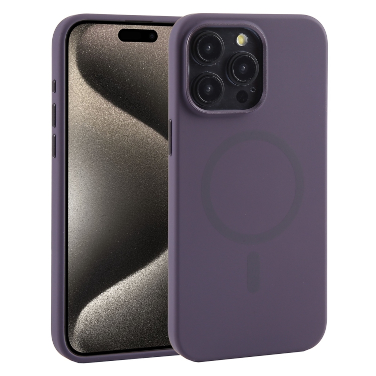 MUTURAL SILICONE MAGSAFE Védőburkolat Apple iPhone 15 Pro lila akciós termékkép 1