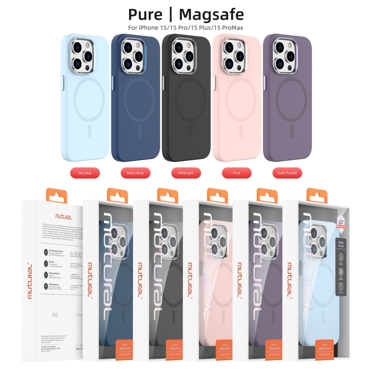 MUTURAL SILICONE MAGSAFE Védőburkolat Apple iPhone 15 Pro lila termék 2. képe