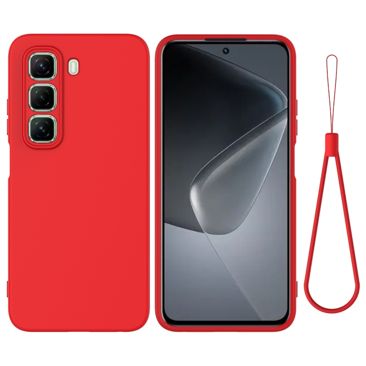 RUBBER Védőburkolat Infinix Hot 50 Pro+ piros akciós termékkép 1