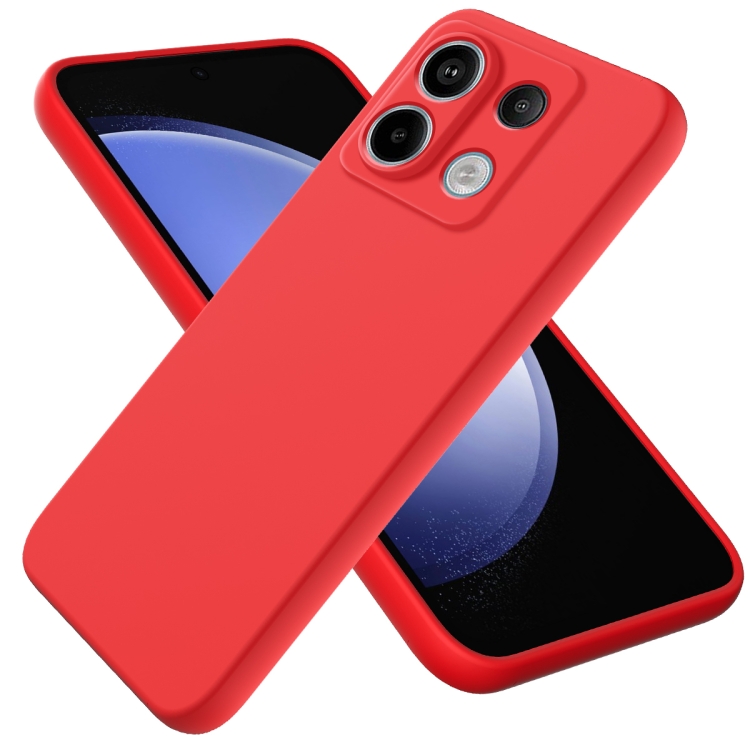 RUBBER Védőburkolat Xiaomi Redmi Note 13 Pro 5G / Xiaomi Poco X6 5G piros akciós termékkép 1