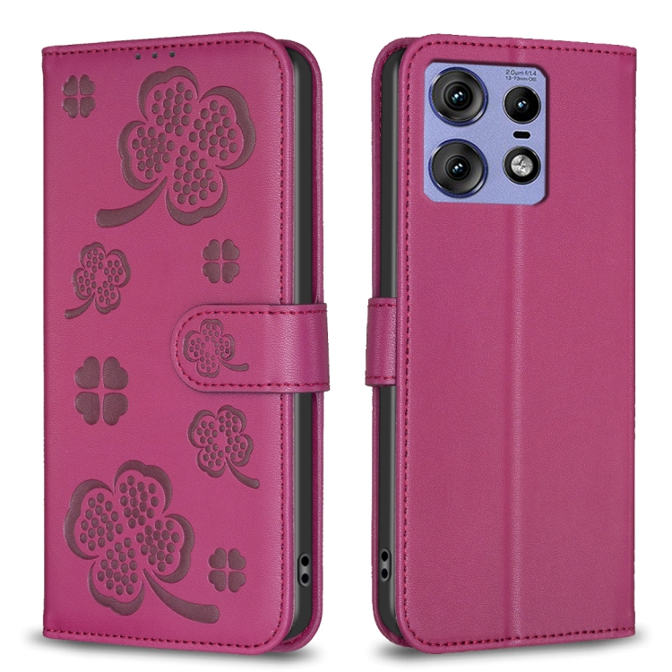 ART CLOVER Pénztárcahuzat Motorola Edge 50 Pro bordóhoz akciós termékkép 1