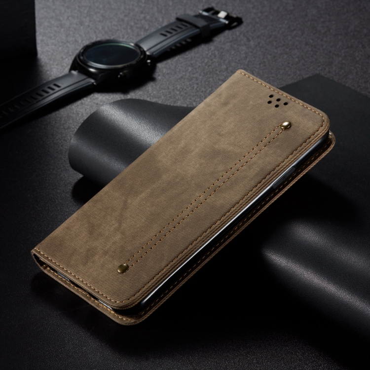 DENIM pénztárcahuzat Motorola Edge 50 Pro készülékhez szürke-barna termék 2. képe