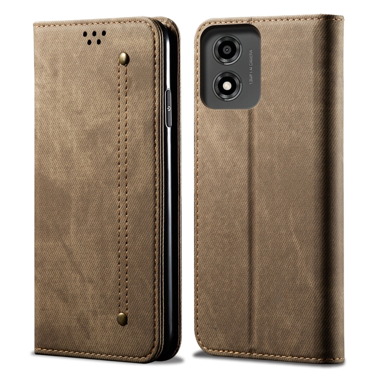 DENIM pénztárcahuzat Motorola Moto E14 szürke-barna akciós termékkép 1