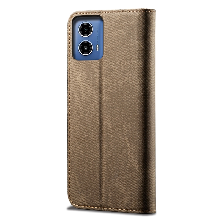 DENIM pénztárcahuzat Motorola Moto-hoz G85 5G szürke-barna termék 2. képe