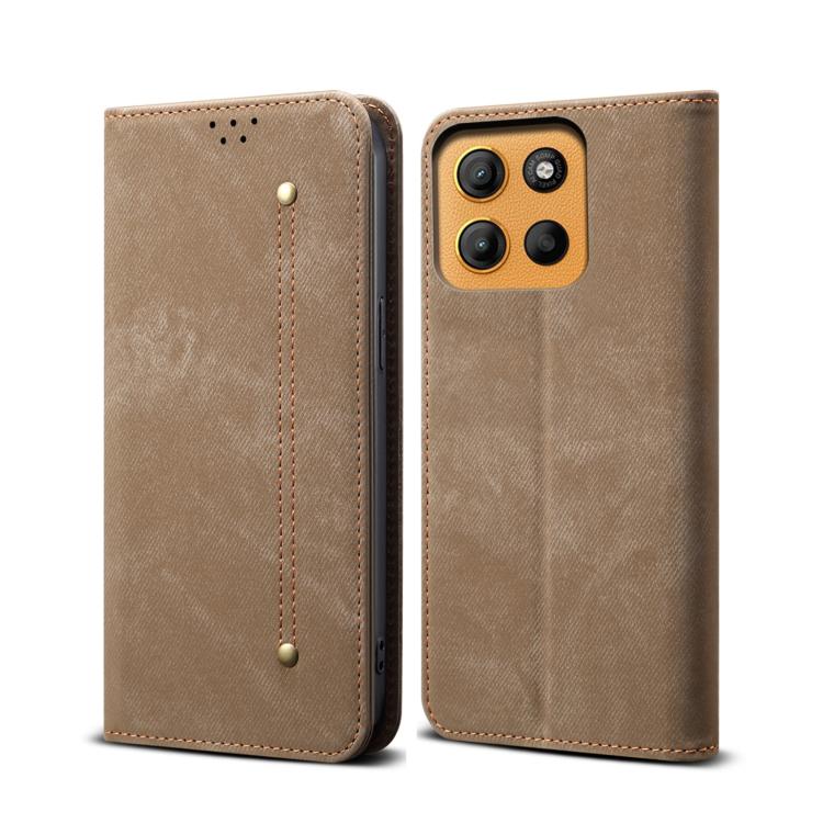 DENIM pénztárcahuzat Motorola Moto G15 / Moto G15 Power szürkésbarna termék 2. képe