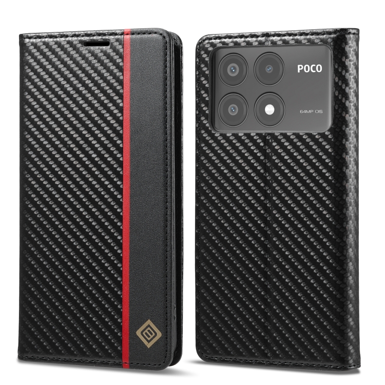 IMEEKE CARBON Tárcatakaró Xiaomi Poco X6 Pro 5G akciós termékkép 1