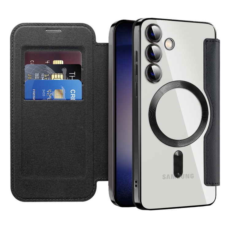 PREMIUM MAGSAFE Flip tok Samsung Galaxy S24 Ultra 5G lila telefonhoz termék 2. képe