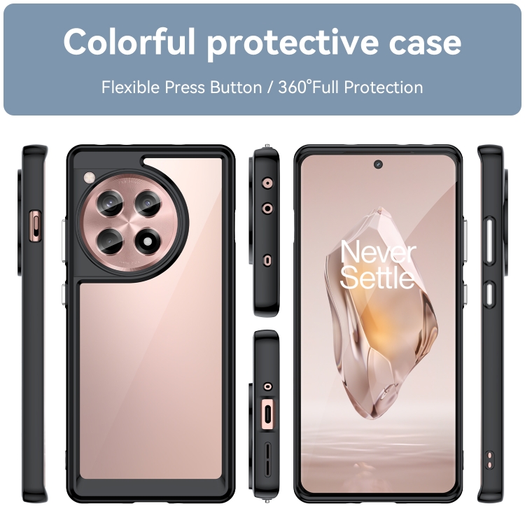 CRYSTAL Védőhuzat One Plus 12R fekete termék 2. képe