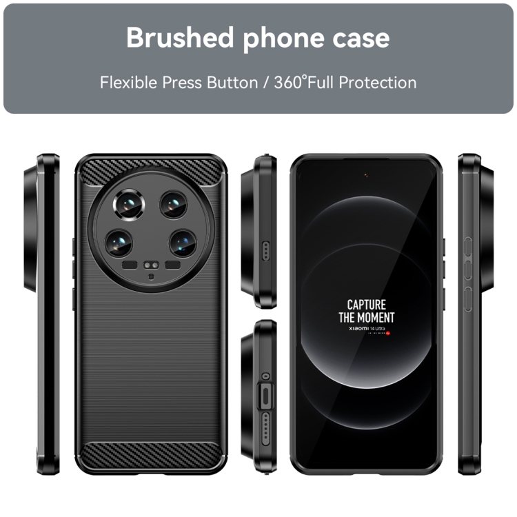 FLEXI TPU Védőburkolat Xiaomi 14 Ultra fekete termék 2. képe