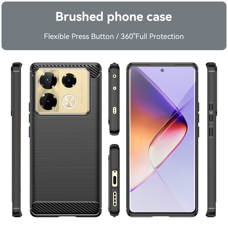 FLEXI TPU Védőburkolat Infinix Note 40 Pro / 40 Pro+ 5G fekete termék 2. képe