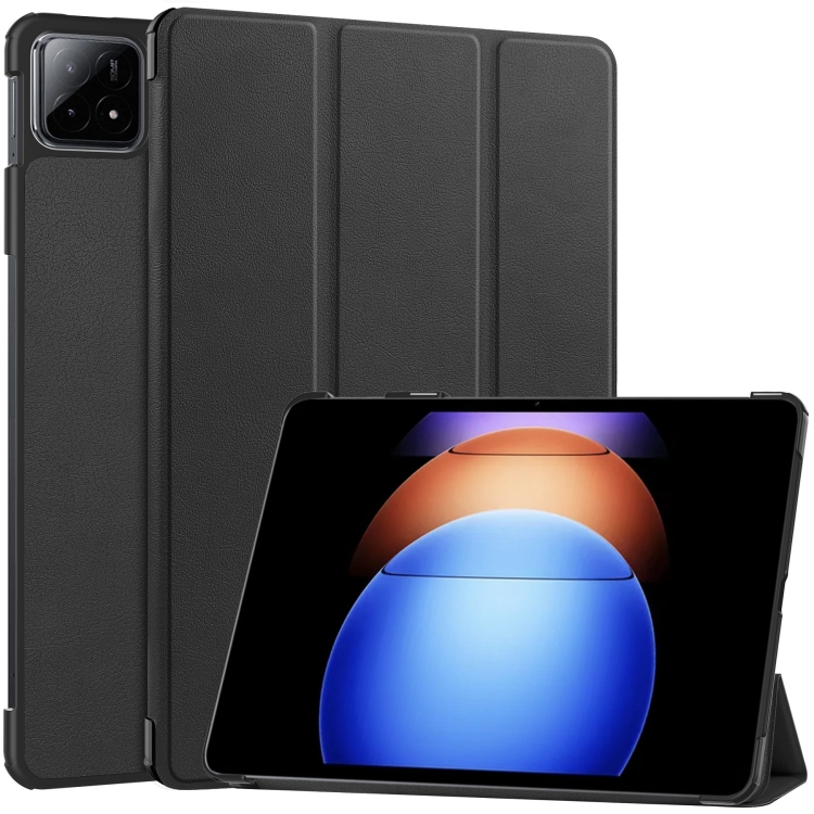 LEATHER Csuklós burkolat a Xiaomi Pad 6S Pro-hoz fekete akciós termékkép 1