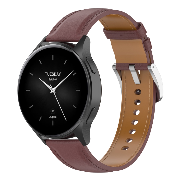 LEATHER Bőrszíj a Xiaomi órához 2 sötétbarna akciós termékkép 1