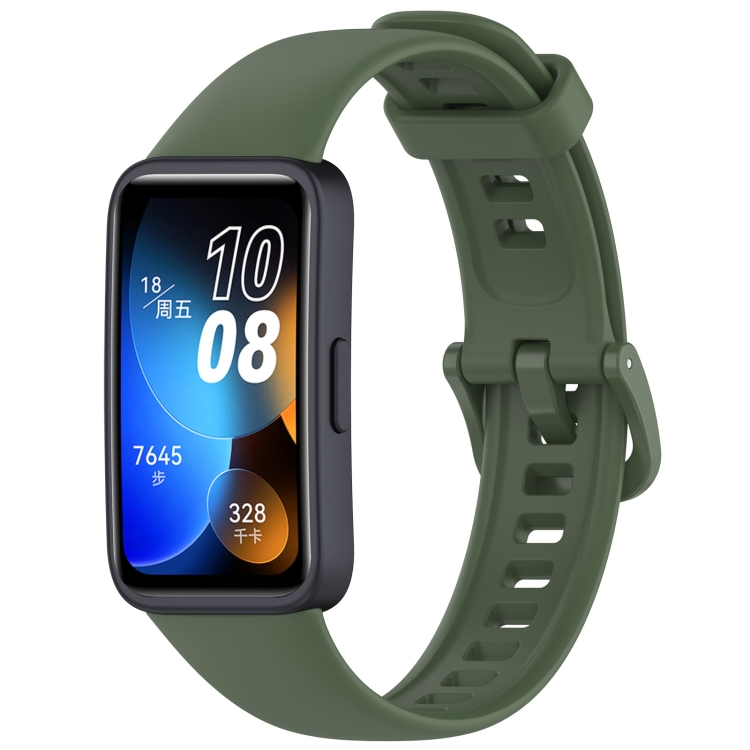 SILICONE Cserélhető szíj a Huawei Band 10 / Band 9 sötétzöldhöz akciós termékkép 1