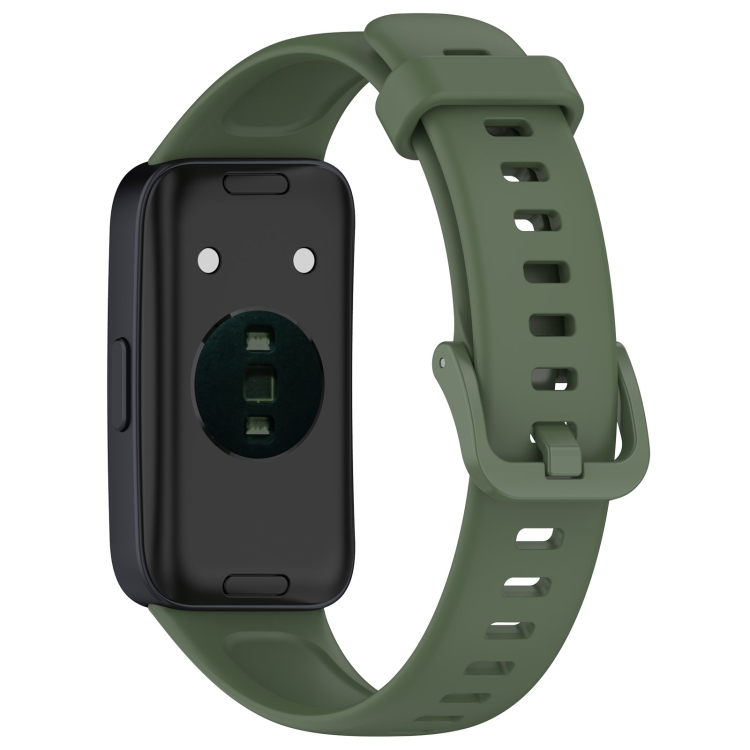 SILICONE Cserélhető szíj a Huawei Band 10 / Band 9 sötétzöldhöz termék 2. képe
